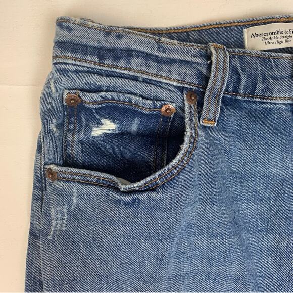 Abercrombie & Fitch women's 28 6 short ankle straight ultra high rise curve love - Picture 3 of 10